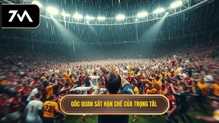 Tại sao rất khó để trọng tài quan sát tình huống này?